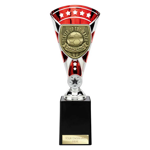 Cobra Star Football Trophy | Player of the Match | 255mm | Red