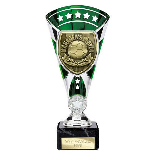 Cobra Star Football Trophy | Managers Player | 210mm | Green