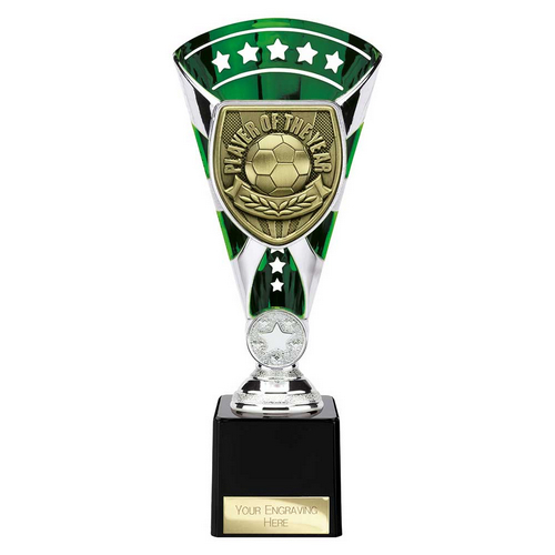 Cobra Star Football Trophy | Player of the Year | 230mm | Green