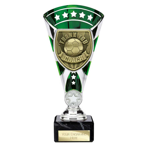 Cobra Star Football Trophy | Thank you Coach | 210mm | Green