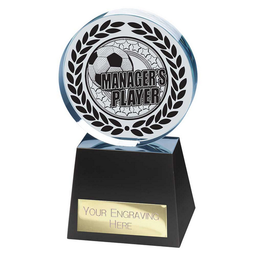 Emperor Crystal Football Trophy | Managers Player | 155mm | Clear