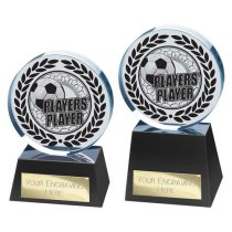 Emperor Crystal Football Trophy | Players Player | 125mm | Clear