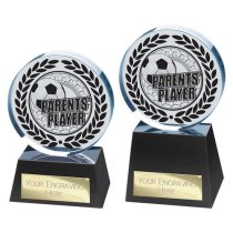 Emperor Crystal Football Trophy | Parents Player | 125mm | Clear