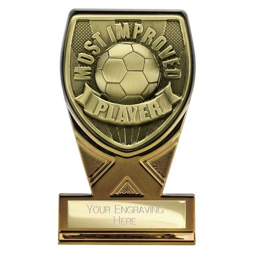 Fusion Cobra Football Trophy Plaque | Most Improved | 110mm | Black & Gold