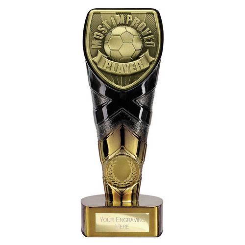 Fusion Cobra Football Trophy | Most Improved | 175mm | Black & Gold