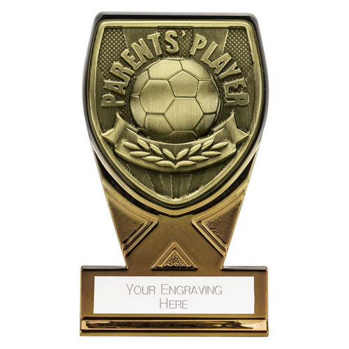 Fusion Cobra Football Trophy Plaque | Parents Player | 110mm | Black & Gold