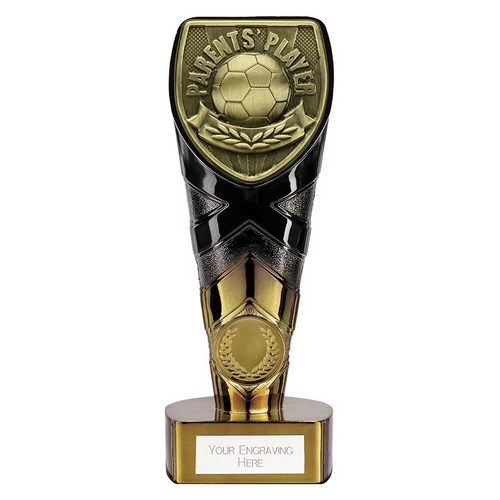 Fusion Cobra Football Trophy | Parents Player | 175mm | Black & Gold