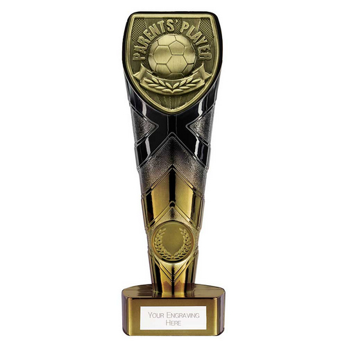 Fusion Cobra Football Trophy | Parents Player | 200mm | Black & Gold