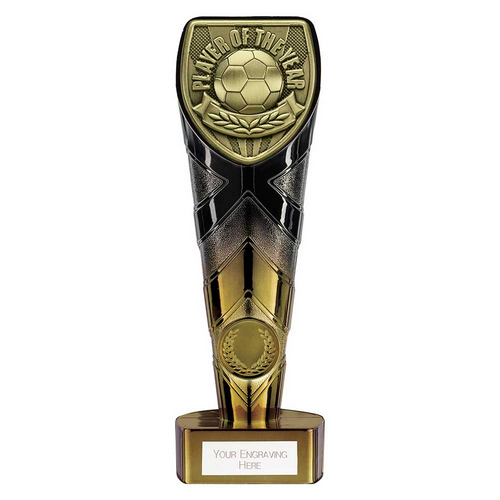 Fusion Cobra Football Trophy | Player of the Year | 200mm | Black & Gold