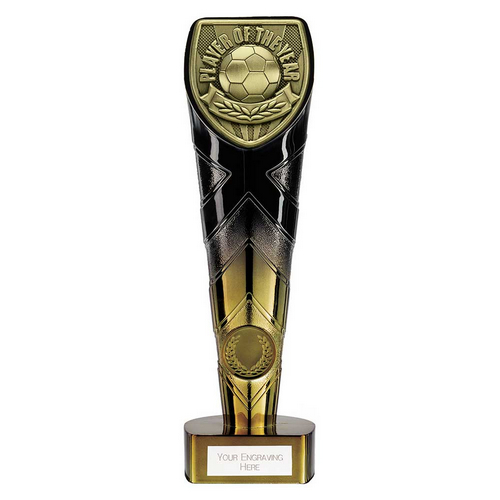 Fusion Cobra Football Trophy | Player of the Year | 225mm | Black & Gold