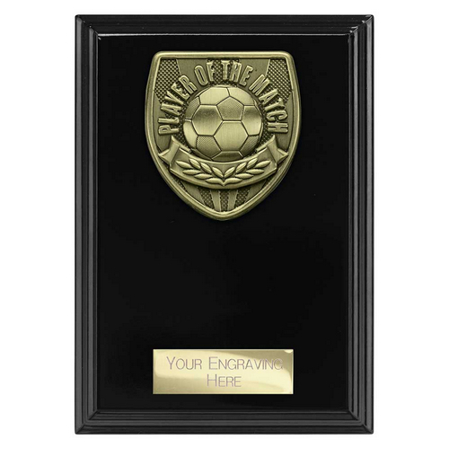 Cobra Plaque Football Trophy | Player of the Match | 150mm | Black