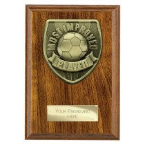 Cobra Plaque Football Trophy | Most Improved | 150mm | Brown