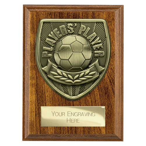 Cobra Plaque Football Trophy | Players Player | 125mm | Brown