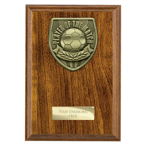 Cobra Plaque Football Trophy | Player of the Match | 175mm | Brown