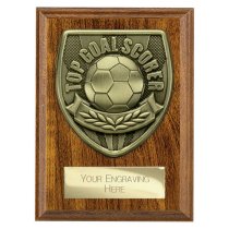 Cobra Plaque Football Trophy | Top Scorer | 125mm | Brown