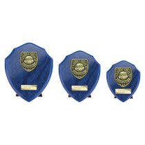 Cobra Shield Football Trophy | Player of the Year | 125mm | Blue