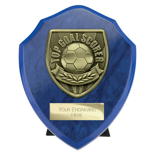 Cobra Shield Football Trophy | Top Scorer | 125mm | Blue