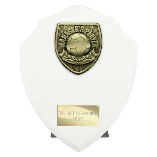 Cobra Shield Football Trophy | Managers Player | 175mm | White