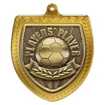 Cobra Shield Football Medal | Players Player | 75mm | Gold