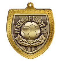 Cobra Shield Football Medal | Player of the Year | 75mm | Gold