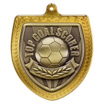 Cobra Shield Football Medal | Top Goal Scorer | 75mm | Gold