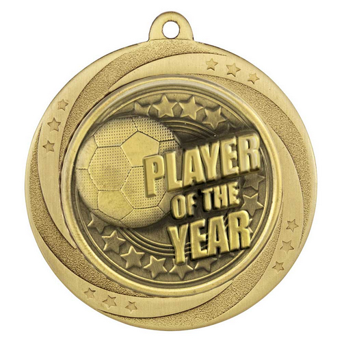 Superstar Football Medal | Player of the Year | 60mm | Gold