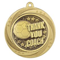 Superstar Football Medal | Thank you Coach | 60mm | Gold