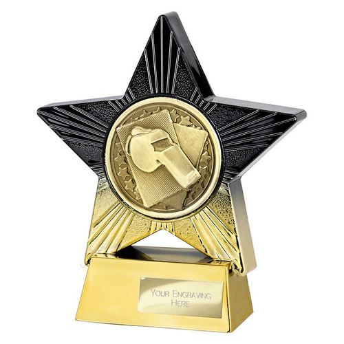 Superstar Referee Trophy | 140mm | Black & Gold