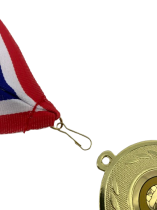 Football Medal with Red, White & Blue neck ribbon | 50mm Medal | 800mm Ribbon with clasp