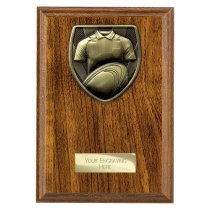 Cobra Plaque Rugby Shirt & Ball Trophy | Walnut | 175mm