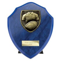 Cobra Shield Rugby Shirt & Ball Trophy | Blue | 150mm