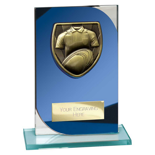 Seismic Cobra Rugby Trophy | Blue | 150mm