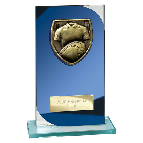 Seismic Cobra Rugby Trophy | Blue | 170mm