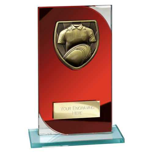 Seismic Cobra Rugby Trophy | Red | 170mm