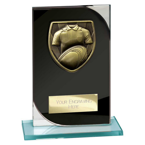 Seismic Cobra Rugby Trophy | Black | 150mm