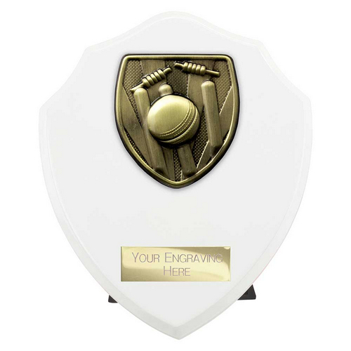 Cobra Shield Cricket Trophy | White | 150mm