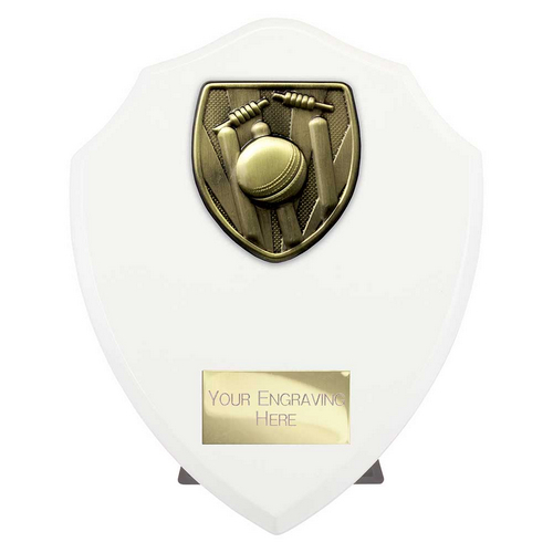 Cobra Shield Cricket Trophy | White | 175mm