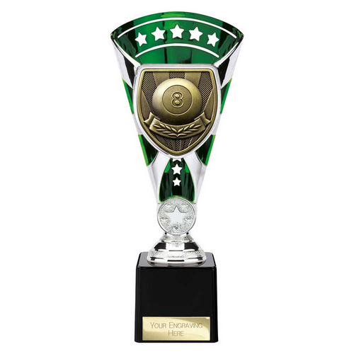 Cobra Star Pool Trophy | Green & Silver | 230mm