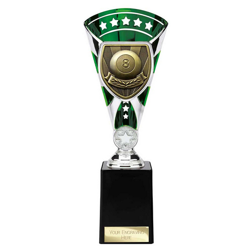 Cobra Star Pool Trophy | Green & Silver | 255mm