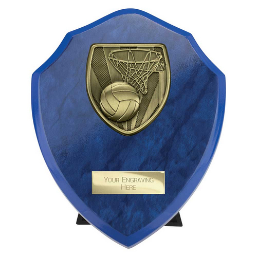 Cobra Shield Netball Trophy | Blue | 150mm