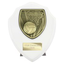 Cobra Shield Netball Trophy | White | 125mm