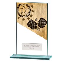 Mustang Pickleball Glass Trophy | 140mm