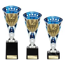 Cobra Star Swimming Trophy | Blue & Silver | 210mm