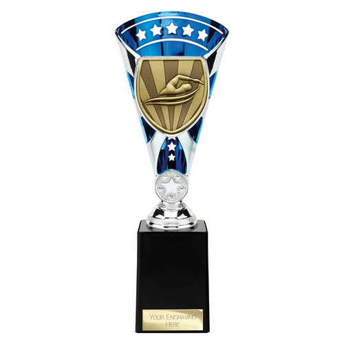 Cobra Star Swimming Trophy | Blue & Silver | 255mm