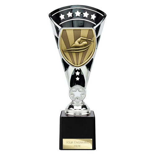 Cobra Star Swimming Trophy | Black & Silver | 230mm