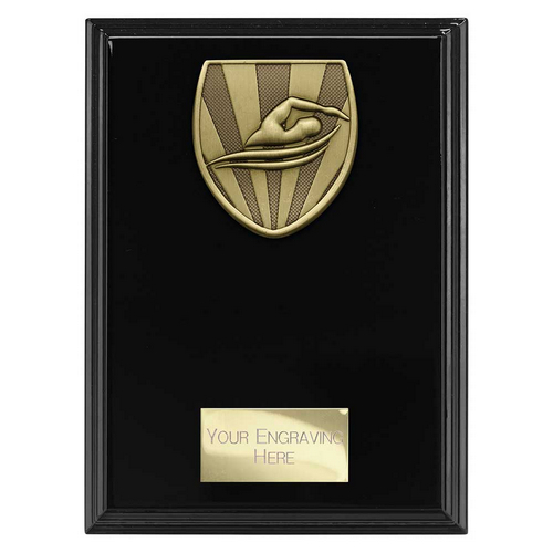 Cobra Plaque Swimming Trophy | Black | 175mm