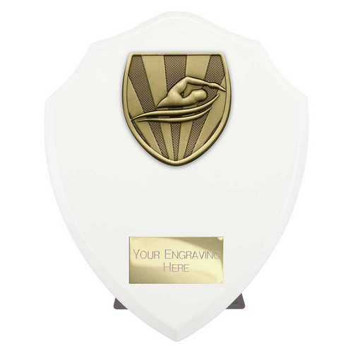 Cobra Shield Swimming Trophy | White | 175mm