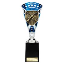 Cobra Star Clay Pigeon Shooting Trophy | Blue & Silver | 255mm