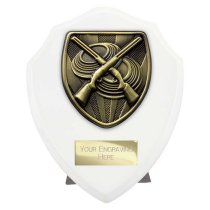 Cobra Shield Clay Pigeon Shooting Trophy | White | 125mm