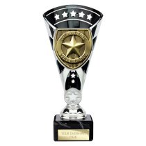 Cobra Star Well Done Trophy | Black & Silver | 210mm